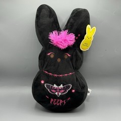 PEEPS Black Pink Emo Bunny Plush 16″ NEW