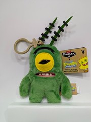 Zuru Fuggler x Spongebob Squarepants Keychain Plush Ring PLANKTON 5 in NWT