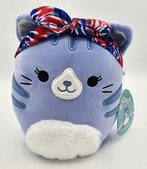 BRAND NEW W/TAGS 2025 Squishmallows 8″ Carizma the Blue Patriotic Tabby Cat