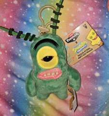 Zuru Fuggler x SpongeBob SquarePants PLANKTON 4.5″ Keyring Plush NWT