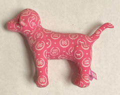 Vtg. Victoria’s Secret PINK Brand Collectible Love Pink Plush Dog Hong Kong