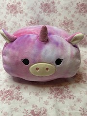 Squishmallows Lola the Unicorn Stackable Plush Pink Purple Tie Dye 9”