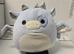 8” KENNY DRAGON 2024 VALENTINES BLUE SQUISHMALLOWS PLUSH TOY HEART OVER EYE NWT