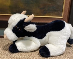 Cow Plush 12” Black And White Vintage JCPenney Retired
