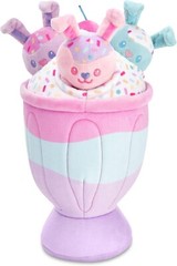 iscream 4531 Foodie Fun Plush Bunny Ice Cream Sundae Play Set 12″
