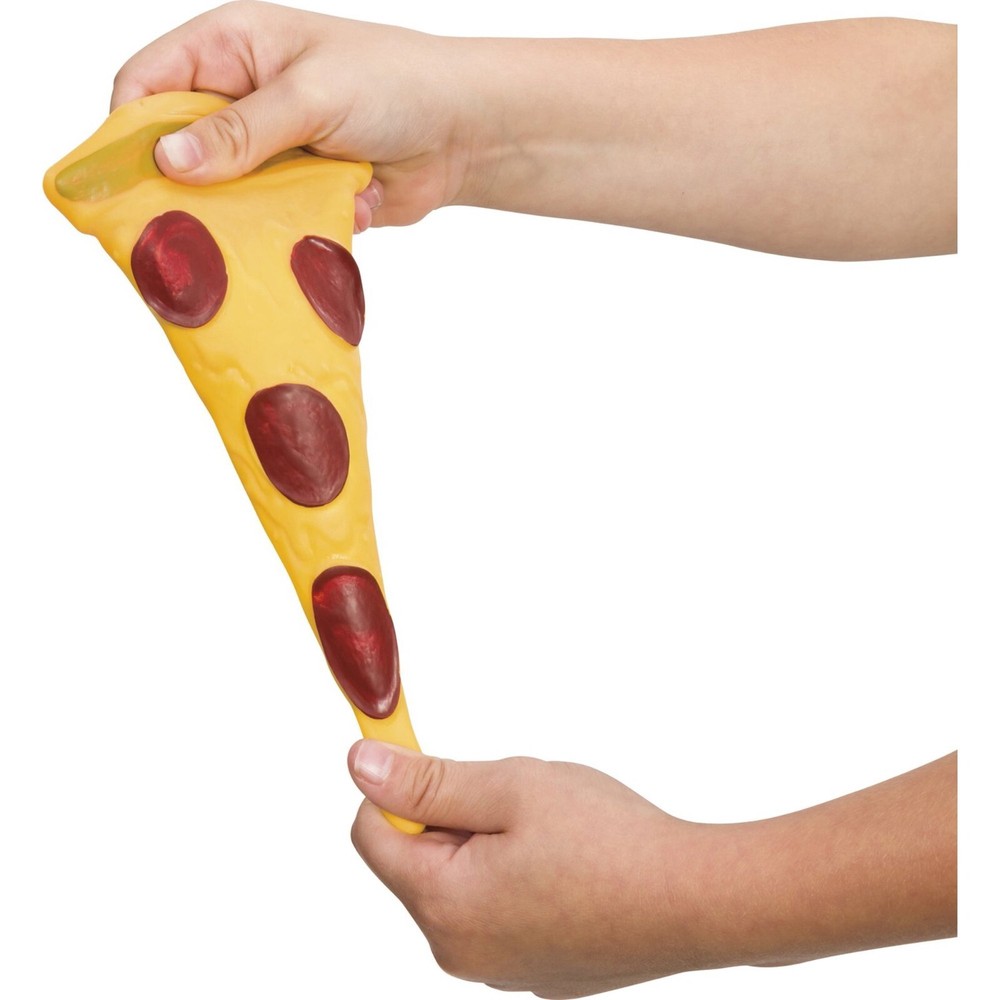 ToySmith Pizza Slice Soft Squishy Stretchy Fidget Toy Sand Sensory 1 count NEW