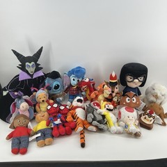 Lot Of Plush Toys- Disney, Super Mario Bros, Spiderman, Arthur Theme 22 Pieces