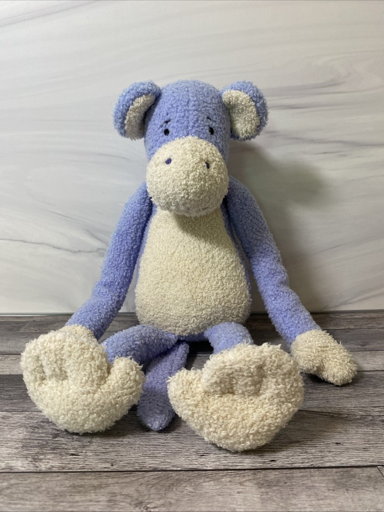 Vintage Manhattan Toy Purple Monkey Stuffed Plush Toy Fleece Beans Smile 18”