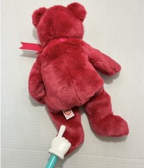 Ty Beanie Buddies Red Bear Plush with Heart 2000 for Ages 3 and Up