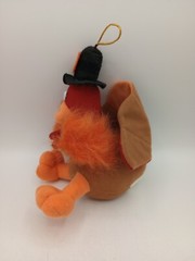 Plush Turkey 7″ Top Hat Fuzzy Wings Orange Legs Best Made Toys Limited Vintage
