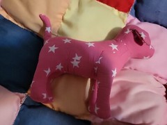 Victoria Secret VS Pink Puppy Dog Plush Vote Patriotic Stars Stuffed Animal 2008