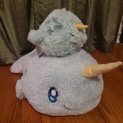 Squishables Lot 2 Artic Narwhal 14.5″wx23″d & Mini Narwhal Plush Stuffed Toy