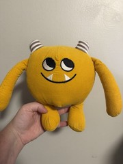 Nibbles the Book Monster Plush Emma Yarlett Kane Miller Yellow Corduroy Toy Boho