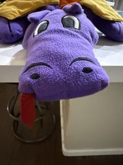Vintage Crown Crafts Dragon Pillow Buddies Plush Purple, Yellow Orange Rare