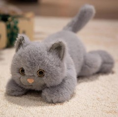 Gray Kitten Cat 12 Inch Stuffed Animal Plush Toys Toddler Doll Kids Gifts
