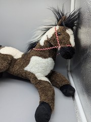 Douglas SOFT BROWN, WHITE & BLACK PONY HORSE 15″ Plush STUFFED ANIMAL Toy