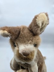 Australia Marony Design Kangaroo Plush Stuffed Animal with Joey Genuine Fur 16″