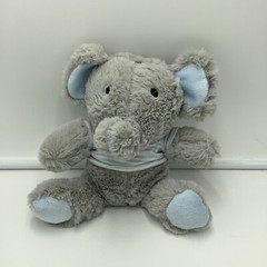 Modern Baby Gray Blue Elephant Tshirt Plush Soft Toy Stuffed Animal 7″