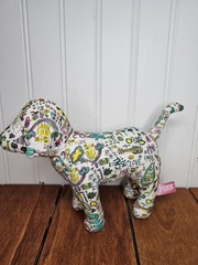 Victoria’s Secret PINK VS Dog Plush Graffiti 8.5″ X 6″ Doodle Drawings Words
