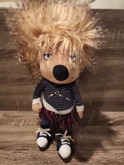 Sing Movie Ash Porcupine Plush Stuffed Animal Cool Hair 8”