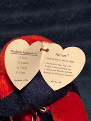 Ty Beanie Baby Patriot The Bear Fourth of July Stuffed Animal Plush Toy New NWT