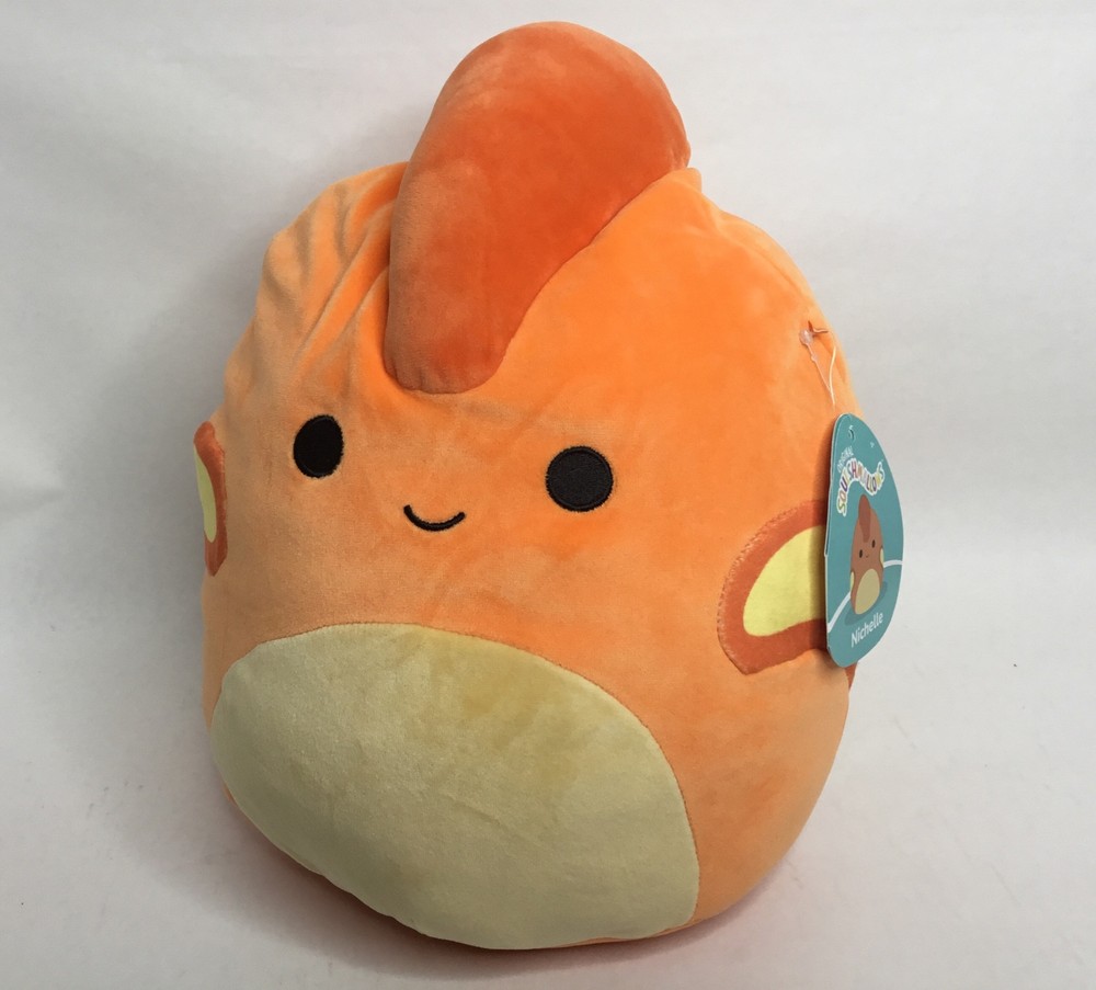 SQUISHMALLOWS 12″ Inch 2023 Nichelle the Orange DINOSAUR Fuzzy Head Plush NEW