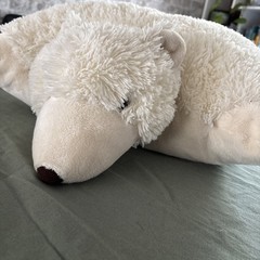 VTG My Pillow Pets Polar Bear Plush Off White Hook Loop Closure CLEAN