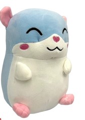 Kawaii Kuties Hamster Plush Stuffed Animal Small Blue White Pink Washable 9 inch