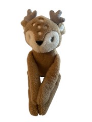 Cute International Baby Lovey Deer Fawn 18″ Plush Rattle Clasp Hands BS23