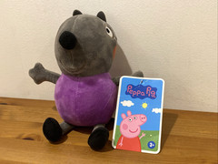 Peppa Pig Plush Toy 9” Danny the Dog NWT Soft Collectible Purple Gray