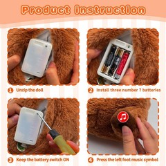 Breathing Capybara Baby Animals Plush Toys Kids Plush Doll Baby Sleep Companion
