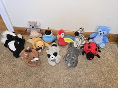 Lot Of 12 Vtg Zangeen Huggable Honeys Plush Bean Bag Beanie RARE 1996