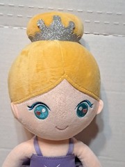 Gloveleya Ballerina Princess Plush Stuffed Doll Purple Dress 13″ 2019 Blonde