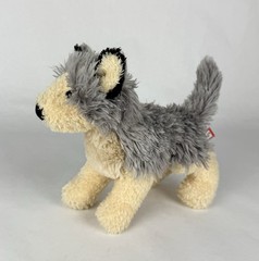 Douglas Cuddle Toys HOWL Wolf Pup Plush 9” Kohair Tan Gray Stuffed Animal #3756