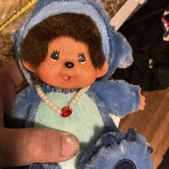 Monmonichi 7.5” Stitch Plush doll Blue