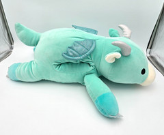 Squishmallow Miles the Hug a Pet Dragon Hugmallow 22″ Rare HTF Plush Heart Patch