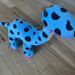 Plush dinosaur A&A Global Industries Teal black spots Stuffed 2024 3GJUMMIX55