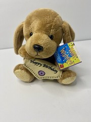 Happy Birthday Russ Brown Dog Well Wishers Plush Gift Card Holder Stuffed Animal