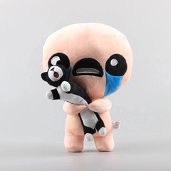 30cm The Binding of Isaac Plush Toy – Isaac with Black Cat Soft Stuffed Doll