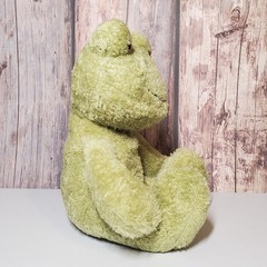 Apricot Lamb Toys Plush Velvet Green Frog Stuffed Animal VERY Soft Cuddly 9″