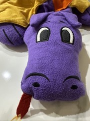 Vintage Crown Crafts Dragon Pillow Buddies Plush Purple, Yellow Orange Rare
