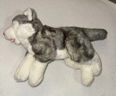 Kids Preferred Husky Puppy Dog Wolf Plush 12″ Stuffed Animal Beanie Feet Floppy