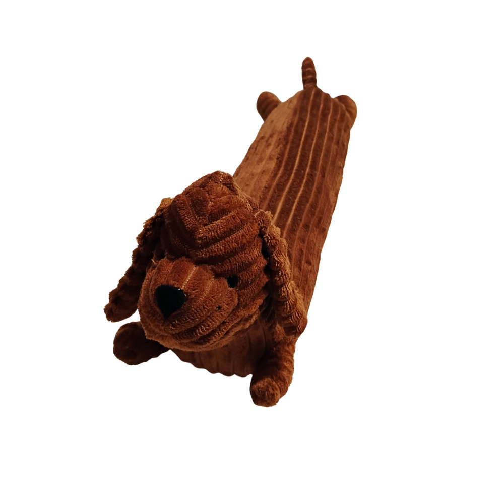 Dachshund Dog Plush Hug Pillow | Brown | Stuffed Sausage Dog | Corduroy | 21″