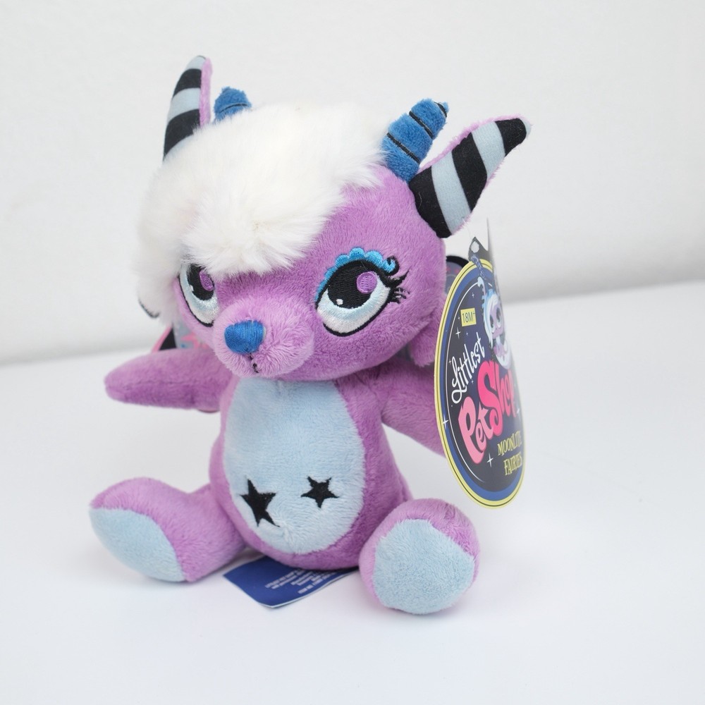 2012 Vtg Hasbro Littlest Pet Shop Moonlite Fairies Star Dusk Lilac Fairy Plush
