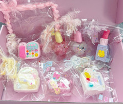 Japanese Kawaii Squishy Set 7pcs Y2K Glitter Rare Limited Japan Only🎀🇯🇵
