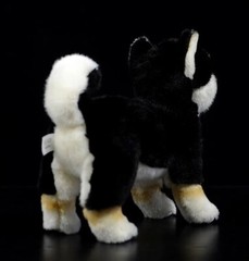 Black Shiba Inu Dog 11 Inch Stuffed Animal Plush Toys Toddler Doll Kids Gifts
