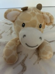 Modern Baby Giraffe Lovey Rattle Teether Security Blanket Giraffes Only 12 x 10