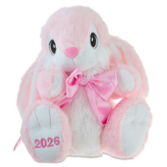 Way to Celebrate Easter Large Pink Hoppy Hopster Bunny 2026 Plush, 14 in New