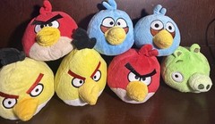 Angry Birds Plush 4 Inch Lot (rare)