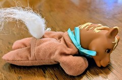 Pony Surprise Vintage Washable Plush Horse Doll 1992 Medium Tan Brown White